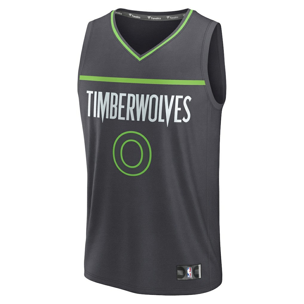 Donte DiVincenzo Minnesota Timberwolves Fast Break Replica Player Jersey - Statement Edition - Charcoal | Fanatics shop