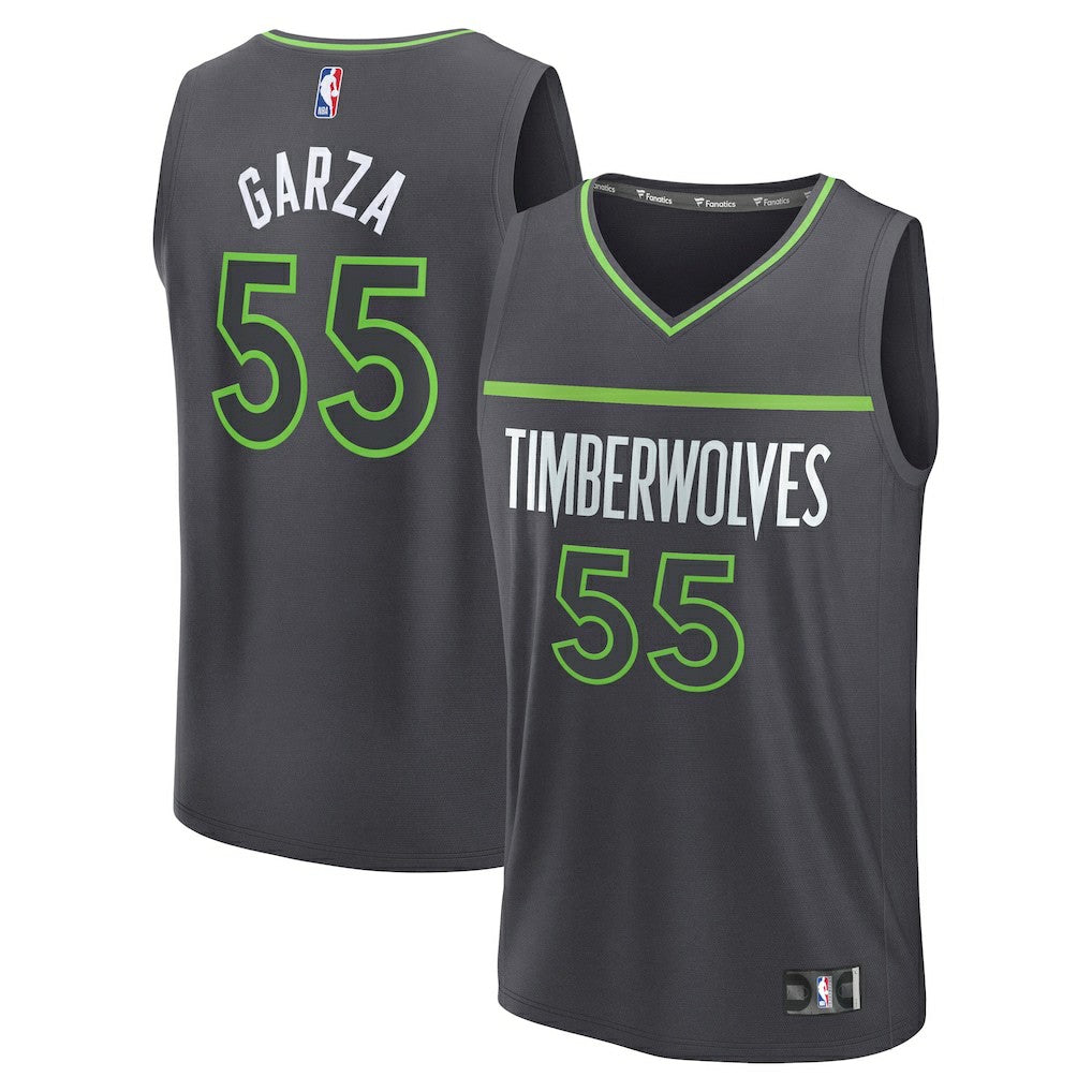 Luka Garza Minnesota Timberwolves Fast Break Replica Player Jersey - Statement Edition - Charcoal | Fanatics outlet
