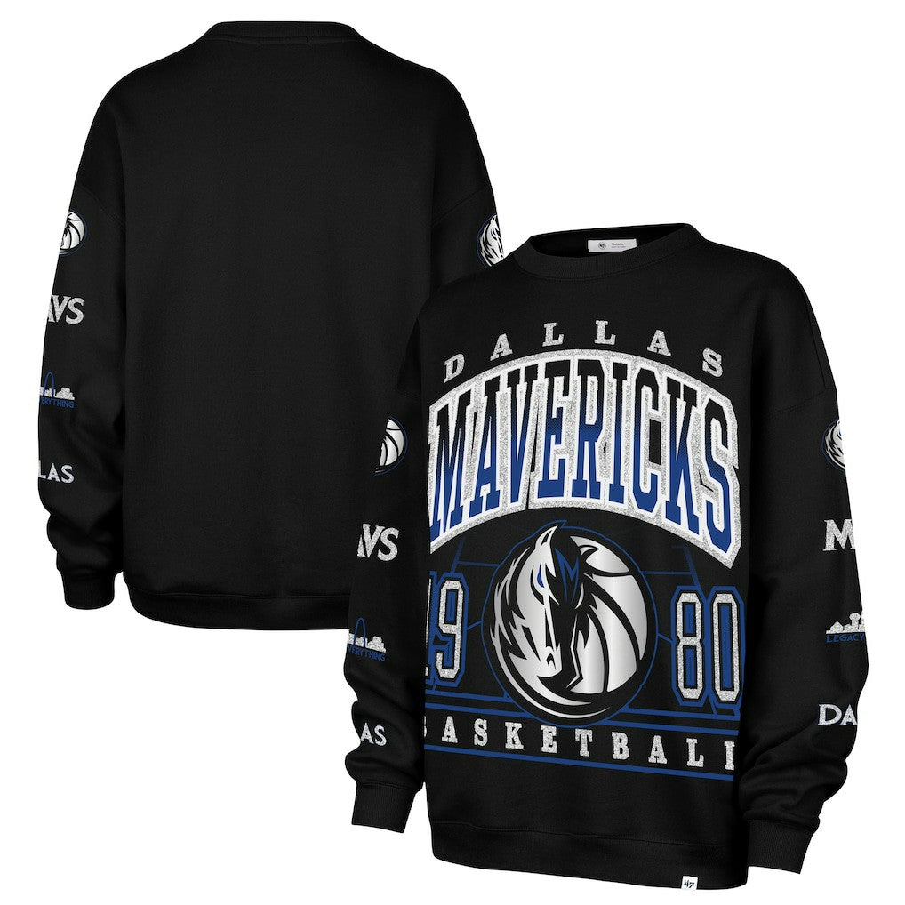Dallas Mavericks '47 Women's 2025/26 City Edition Go Big Oversized Sweatshirt sale - Black | 47 brand online