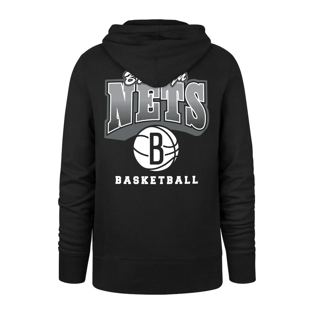 Brooklyn Nets '47 2025/26 City Edition Jab Step Headline Hoodie - Black | 47 brand for sale