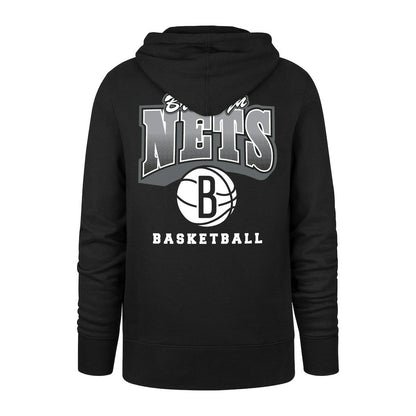 Brooklyn Nets '47 2025/26 City Edition Jab Step Headline Hoodie - Black | 47 brand for sale