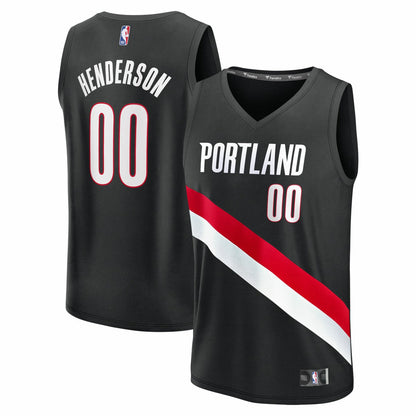 Scoot Henderson Portland Trail Blazers Fast Break Replica Jersey - Icon Edition - Black | Fanatics sale