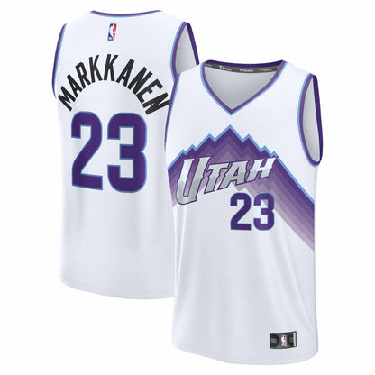 Lauri Markkanen Utah Jazz Youth Fast Break Replica Jersey - Association Edition - White | Fanatics for sale