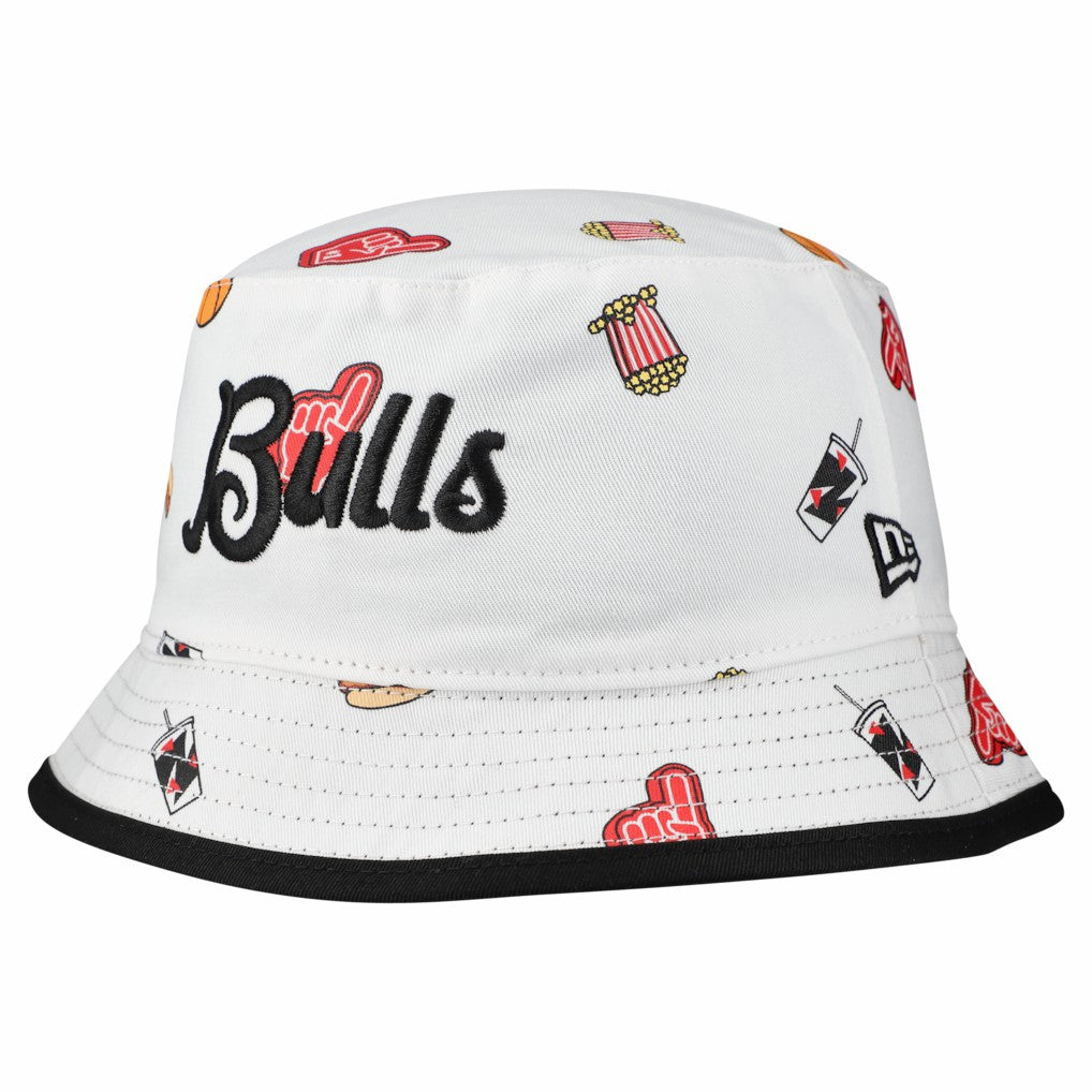 Chicago Bulls Team Cheer Reversible Bucket Hat - White | New Era outlet