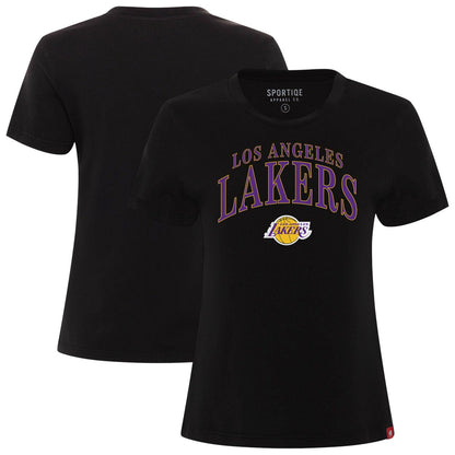Los Angeles Lakers Sportiqe Women's Arcadia Boxy T-Shirt - Black for sale