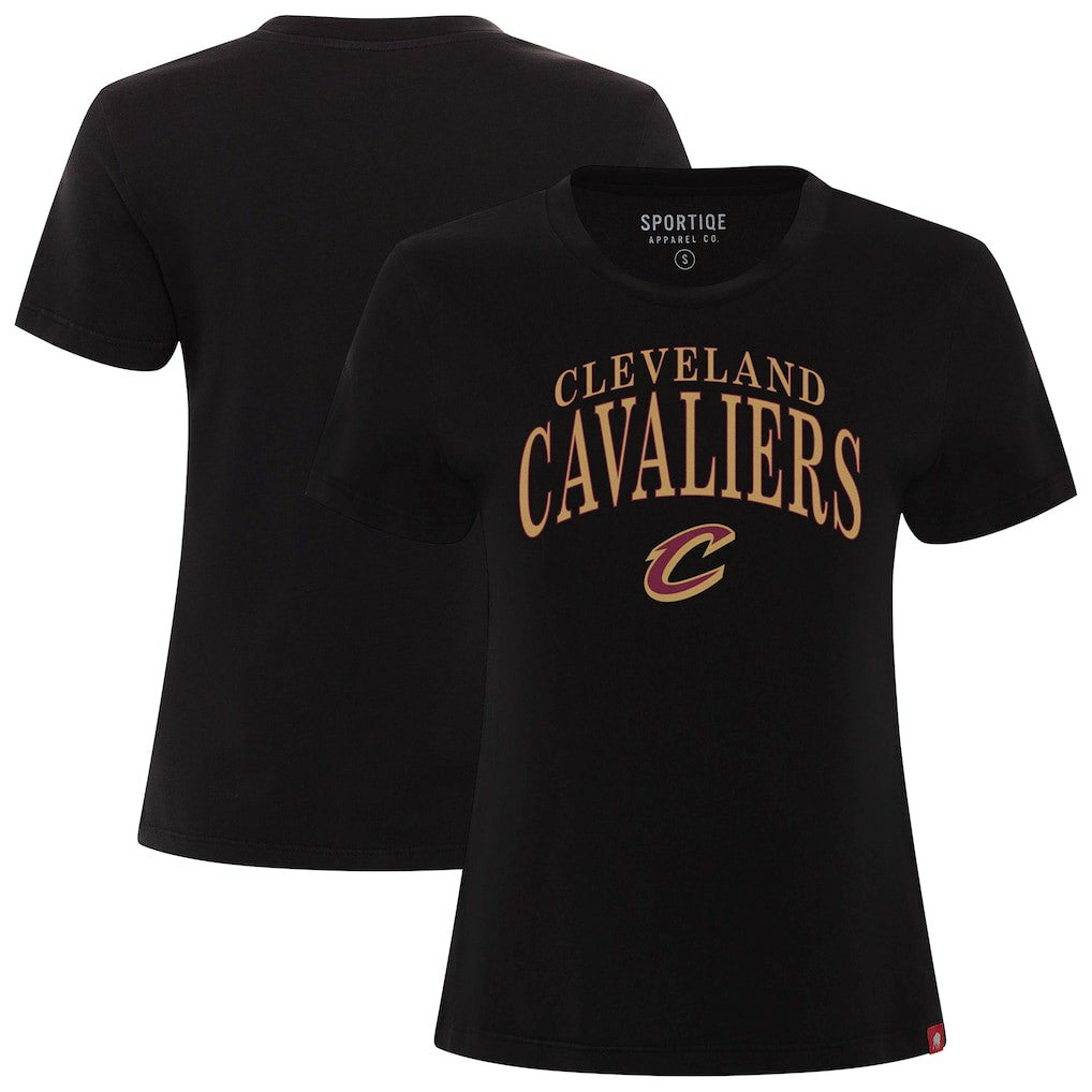 Cleveland Cavaliers Sportiqe Women's Arcadia Boxy T-Shirt sale - Black outlet