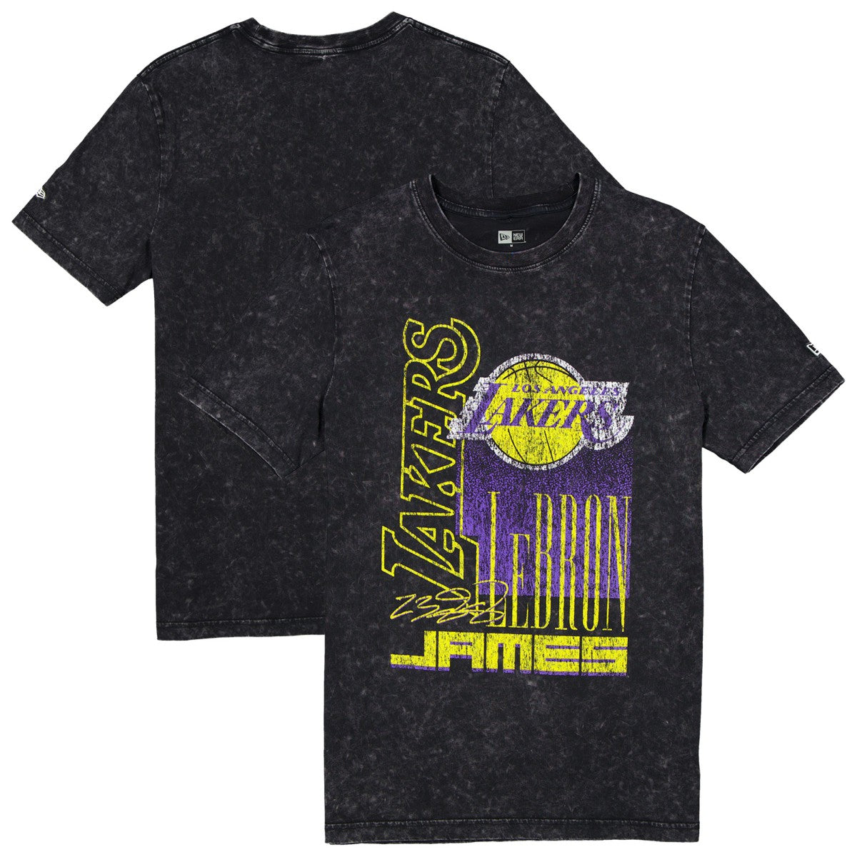LeBron James Los Angeles Lakers Full Court Press Mineral Wash Player T-Shirt - Black | New Era discount