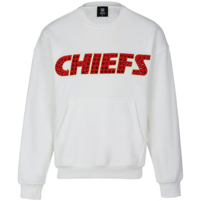 Kansas City Chiefs Cuce Women's Chenille Jeweled Sweatshirt - White online