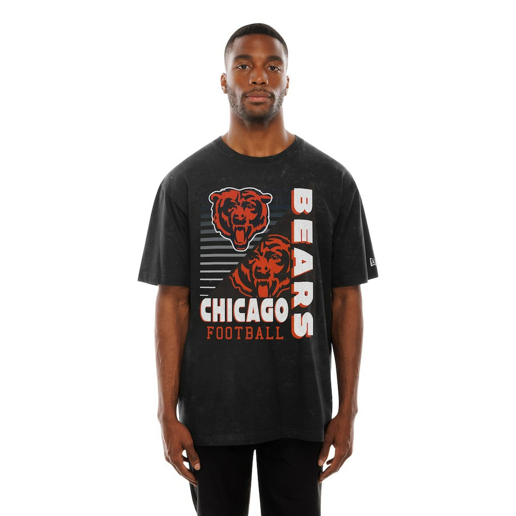 Chicago Bears New Era Enzyme Washed Oversized T-Shirt - Black on sale