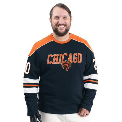 Chicago Bears G-III Sports by Carl Banks Adaptive Lord Stanley Crewneck Sweatshirt - Navy outlet