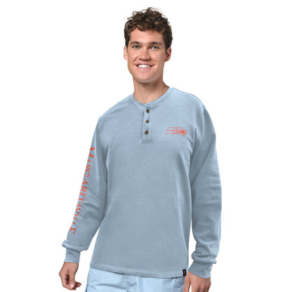 Seattle Seahawks Margaritaville Five O'Clock Henley Long Sleeve T-Shirt - Light Blue outlet