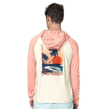 Chicago Bears Margaritaville Sand, Sea, Sunsets Long-Sleeve Rashguard Hoodie Pullover -Cream/Amber on sale