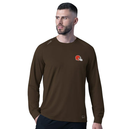 Cleveland Browns MSX by Michael Strahan Forward Long-Sleeve T-Shirt - Brown on sale