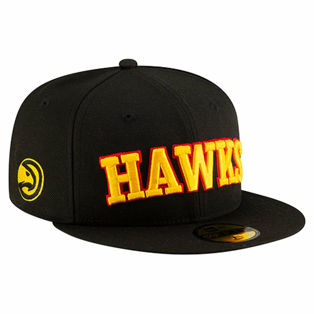 Atlanta Hawks Statement Edition Jersey Hook 59Fifty Fitted Hat - Black | New Era for sale