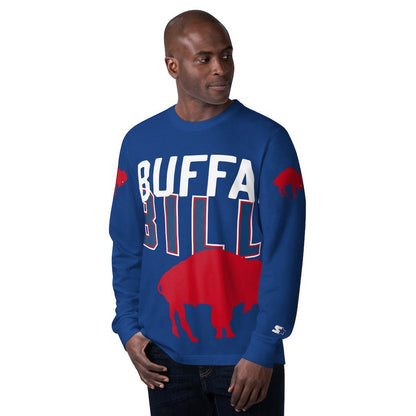 Buffalo Bills Starter Extreme Clutch Hit Vintage Logo Long Sleeve T-Shirt - Royal discount
