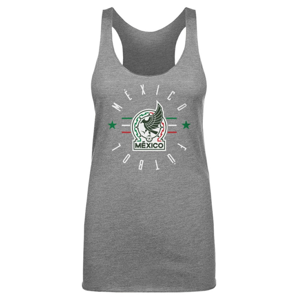 Mexico National Team 500 Level Women's Futbol Tri-Blend Racerback Tank Top - Gray cheap