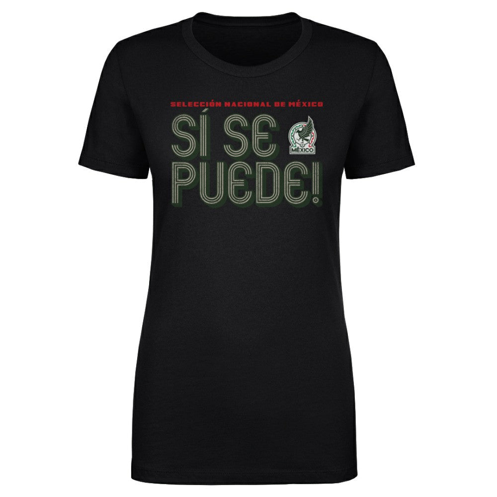 Mexico National Team 500 Level Women's Si Se Puede Inline Bold T-Shirt - Black outlet