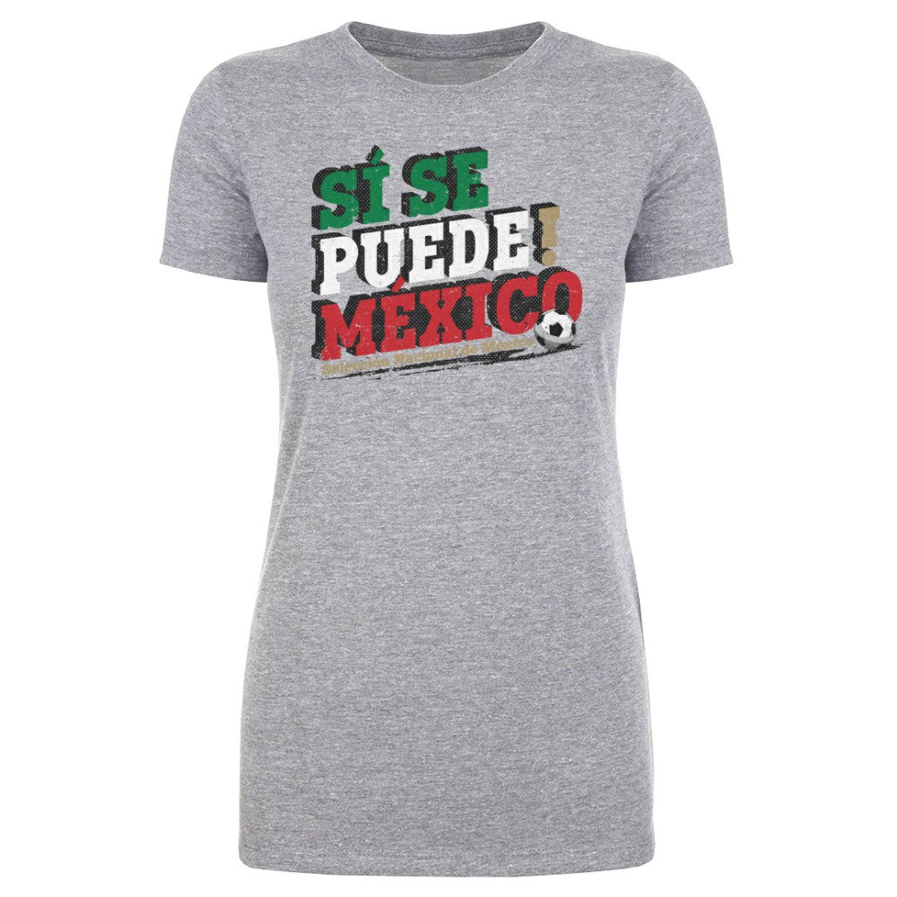 Mexico National Team 500 Level Women's Si Se Puede T-Shirt - Heather Gray for sale