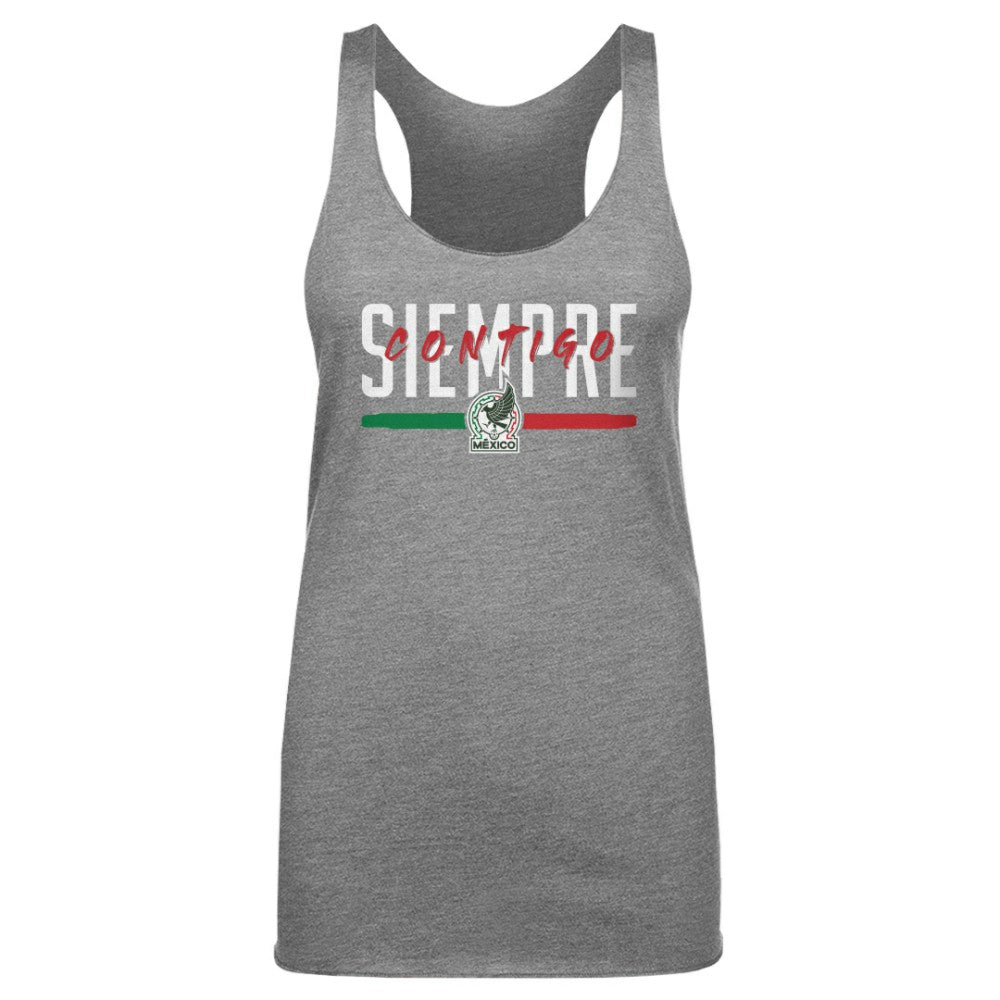 Mexico National Team 500 Level Women's Siempre Contigo Tri-Blend Tank Top - Gray shop