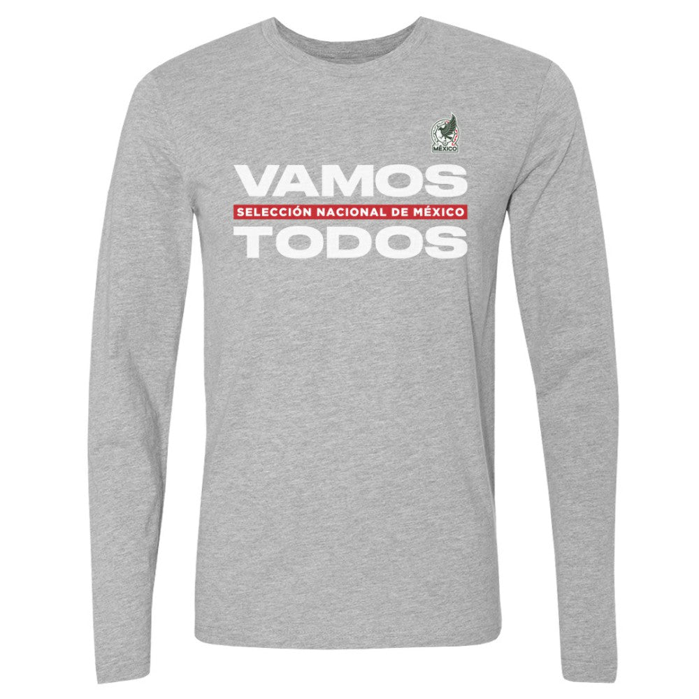 Mexico National Team 500 Level Vamos Todos Long Sleeve T-Shirt - Heather Gray outlet