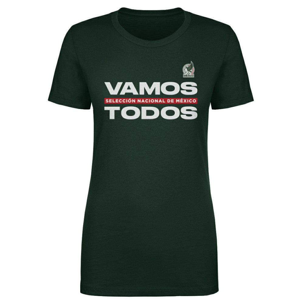 Mexico National Team 500 Level Women's Vamos Todos T-Shirt - Dark Green on sale