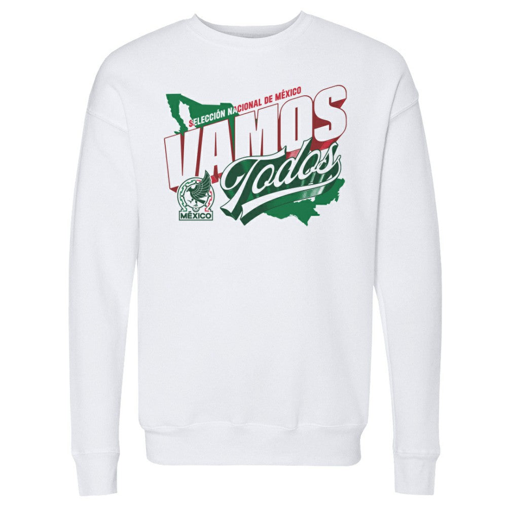 Mexico National Team 500 Level Vamos Todos Country Crewneck Sweatshirt - White online