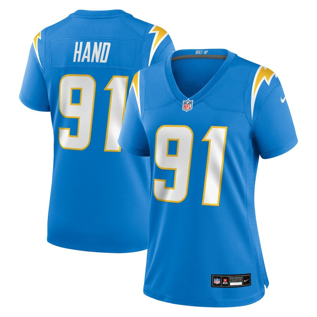 Da'Shawn Hand Los Angeles Chargers Women's Team Game Jersey - Powder Blue | Nike online