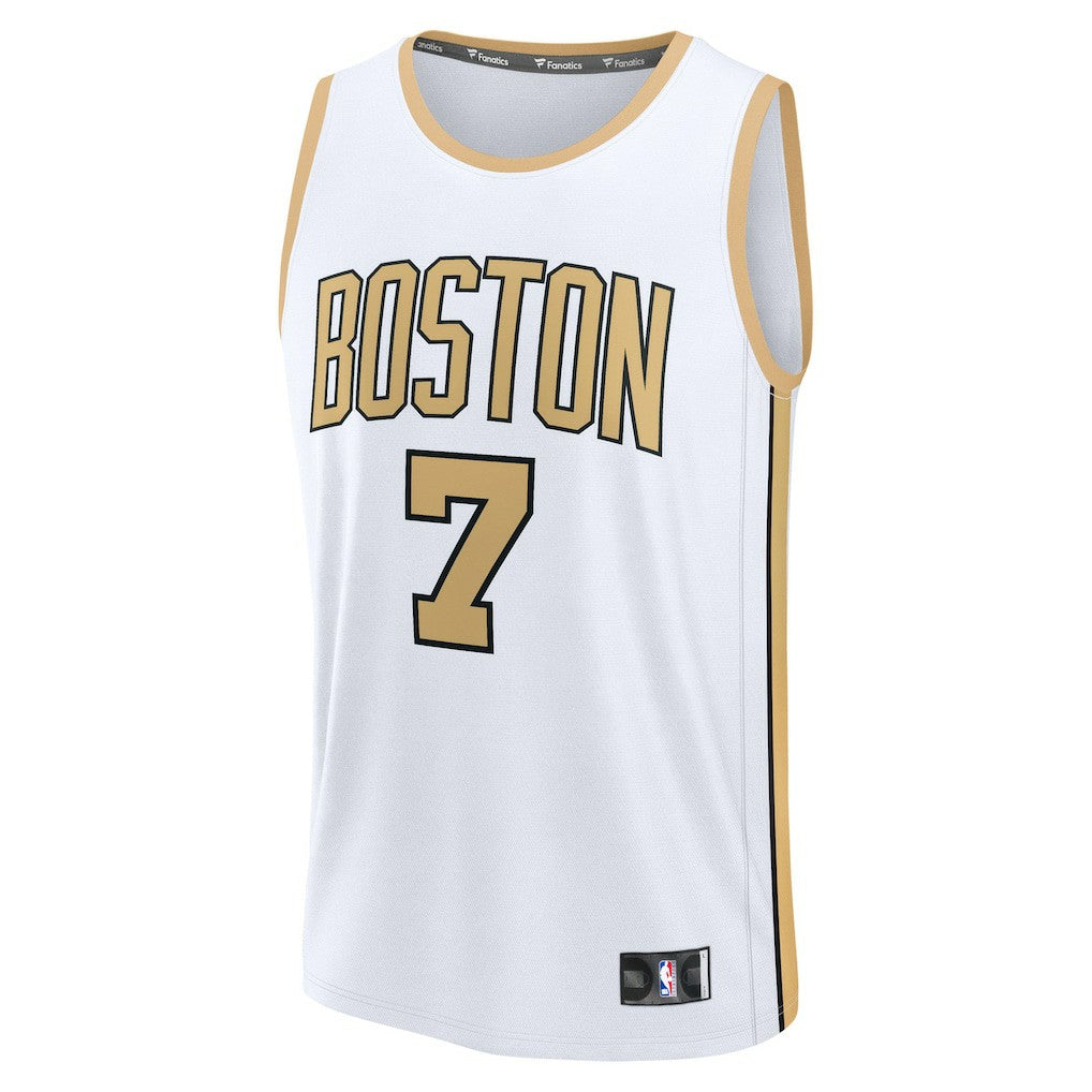 Jaylen Brown Boston Celtics 2025/26 City Edition Fast Break Jersey - White | Fanatics shop