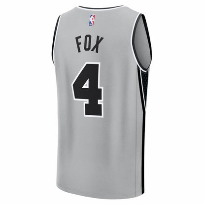 De'Aaron Fox San Antonio Spurs Fast Break Jersey - Statement Edition - Silver | Fanatics on sale