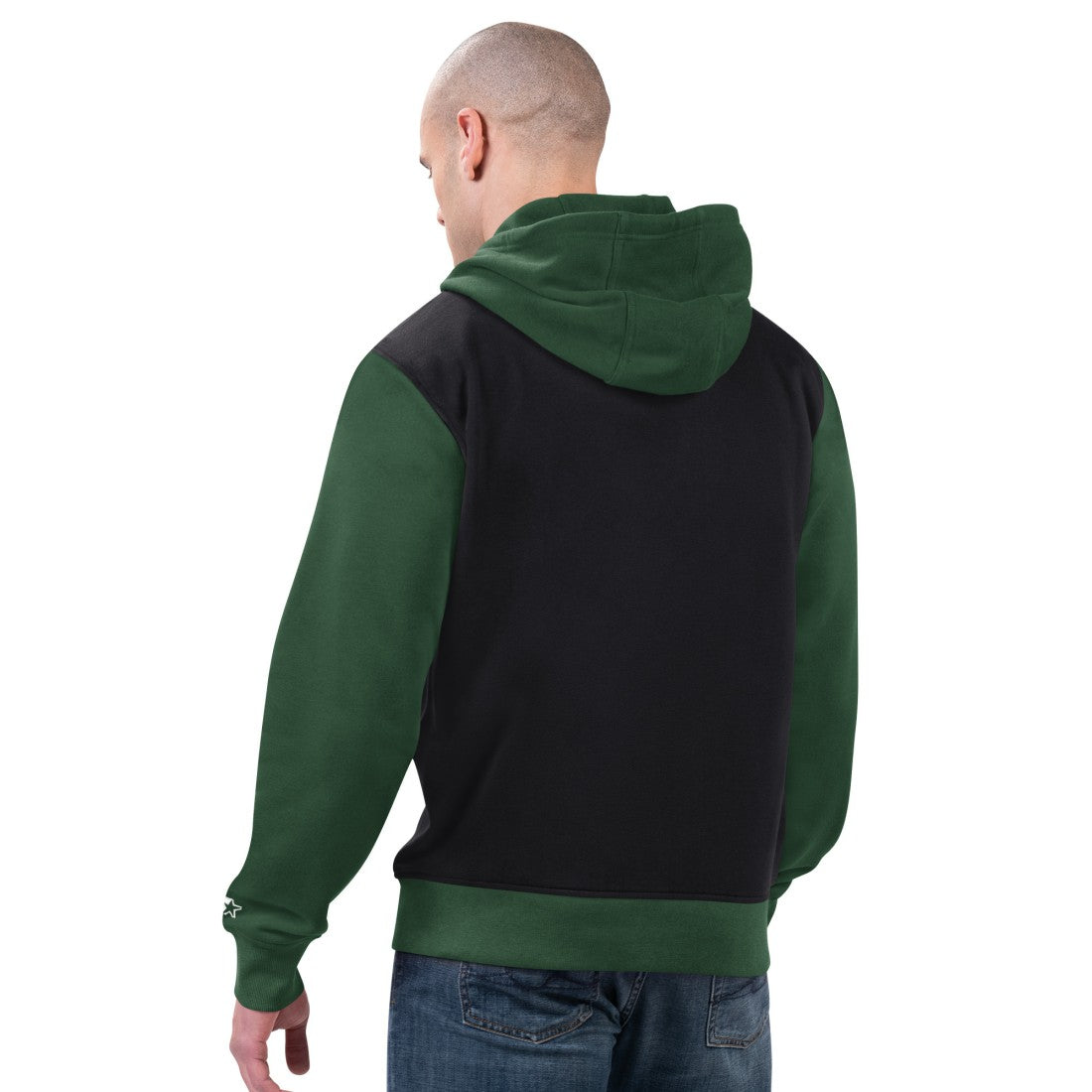 Green Bay Packers Starter Thursday Night Gridiron Full-Zip Hoodie - Black/Green discount