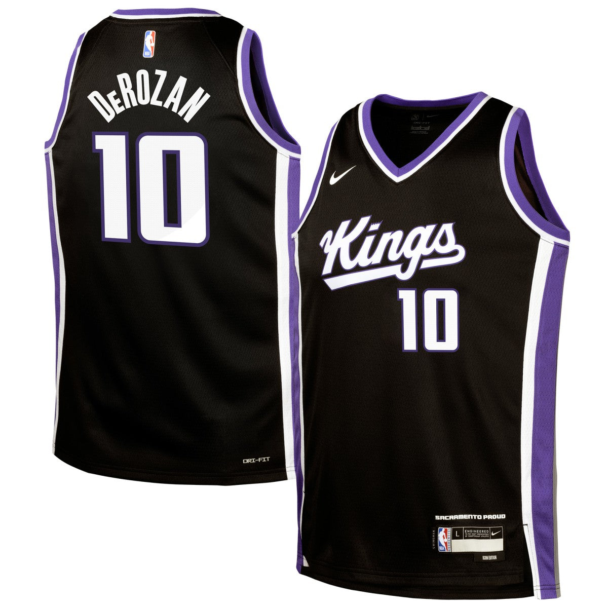 DeMar DeRozan Sacramento Kings Youth Swingman Jersey - Icon Edition - Black | Nike shop