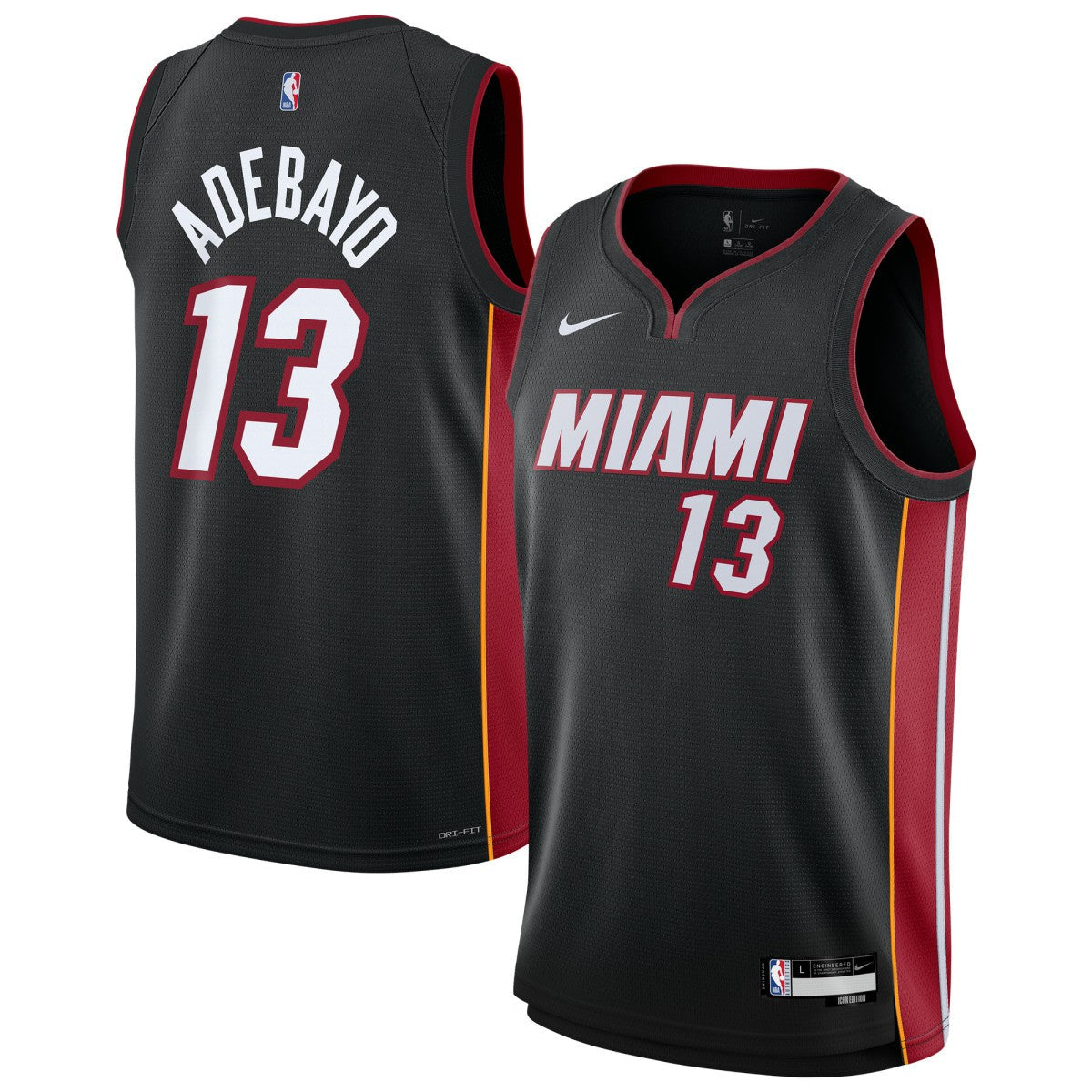 Bam Adebayo Miami Heat Youth Swingman Jersey - Icon Edition - Black | Nike on sale