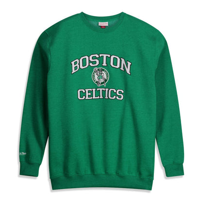 Boston Celtics Hardwood Classics Big & Tall Crewneck Sweatshirt - Heather Kelly Green | Mitchell & Ness for sale