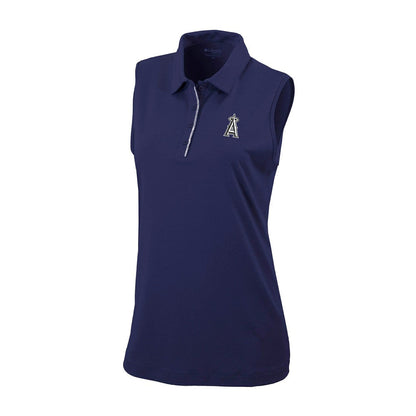 Los Angeles Angels Women's Tend The Ball Sleeveless Polo - Navy | Columbia