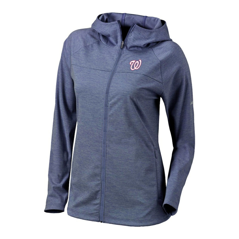 Washington Nationals Women's Half Shot Full-Zip Hoodie - Navy | Columbia