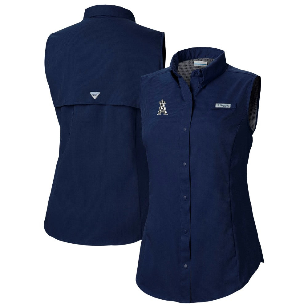 Los Angeles Angels Women's Tamiami Sleeveless Shirt - Navy | Columbia