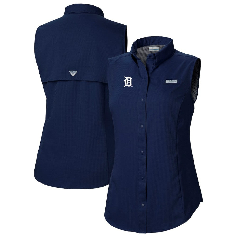 Detroit Tigers Women's Tamiami Sleeveless Shirt - Navy | Columbia