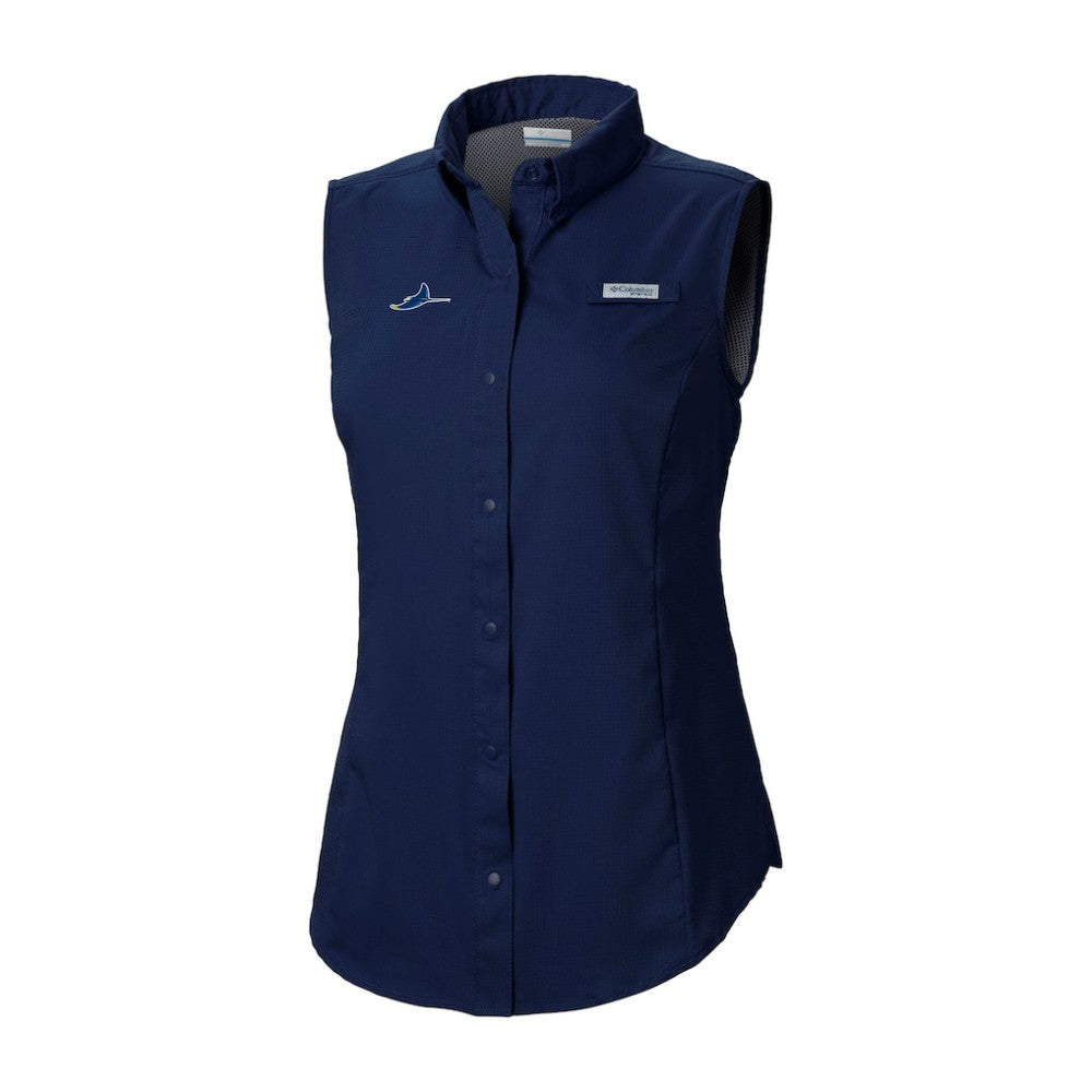 Tampa Bay Rays Women's Tamiami Sleeveless Shirt - Navy | Columbia