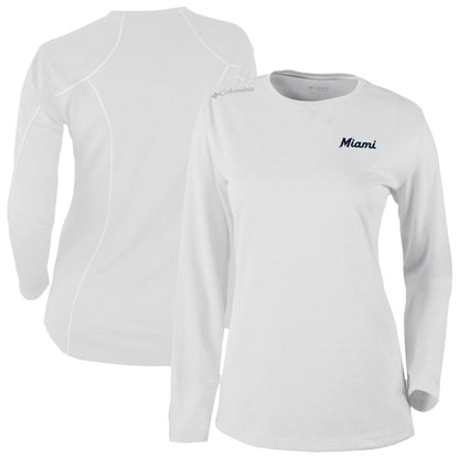 Miami Marlins Shotgun Long Sleeve T-Shirt - White | Columbia