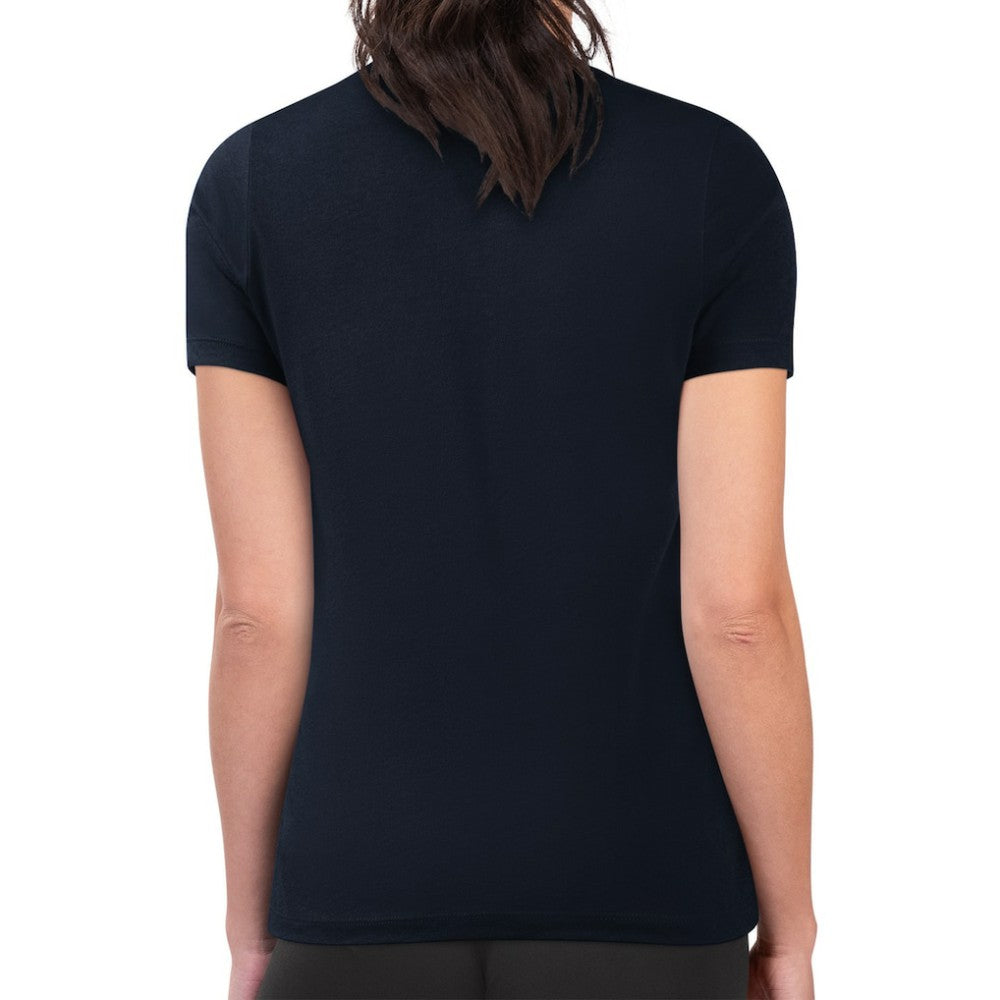 Cleveland Guardians G-III 4Her by Carl Banks Women's Super-Slim Fit Lightweight Retro Roses T-Shirt - Navy