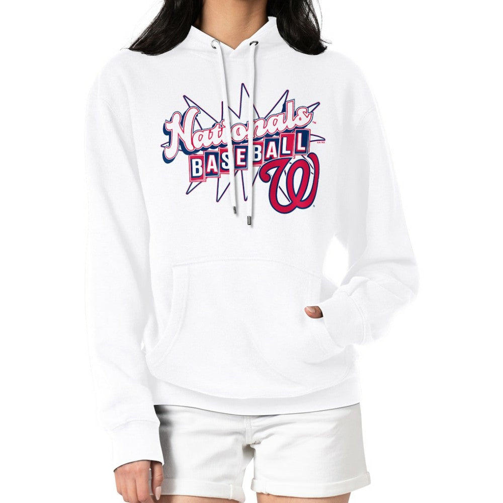 Washington Nationals Starter Women's Drive-In Pullover Hoodie - White
