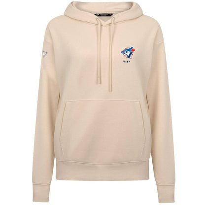 Toronto Blue Jays Levelwear Women's Cooperstown Collection Adorn Core Logo Pullover Hoodie - Khaki
