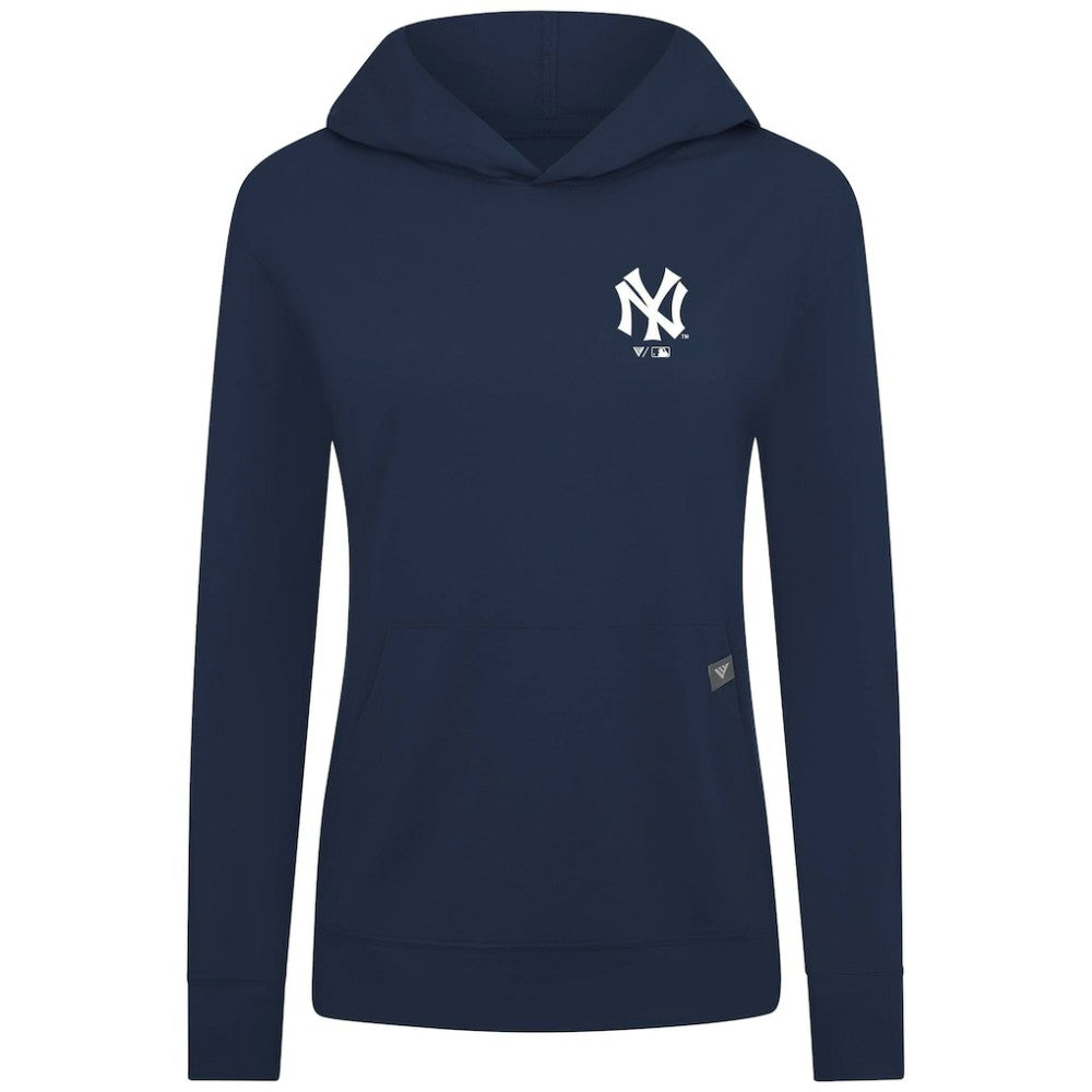 New York Yankees Levelwear Women's Cooperstown Collection Relay Core Logo Pullover Hoodie - Navy