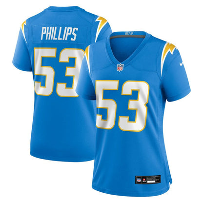 Del'Shawn Phillips Los Angeles Chargers Women's Team Game Jersey - Powder Blue | Nike for sale