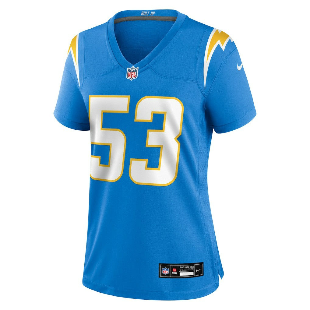Del'Shawn Phillips Los Angeles Chargers Women's Team Game Jersey - Powder Blue | Nike for sale
