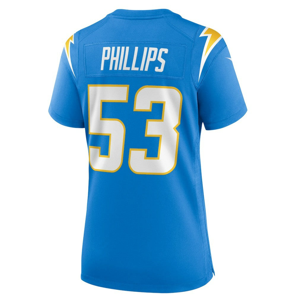 Del'Shawn Phillips Los Angeles Chargers Women's Team Game Jersey - Powder Blue | Nike for sale