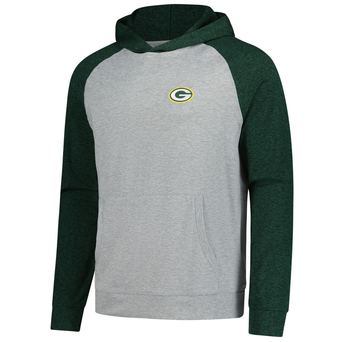 Green Bay Packers Antigua Urgent Pullover Hoodie - Heather Gray/Black outlet
