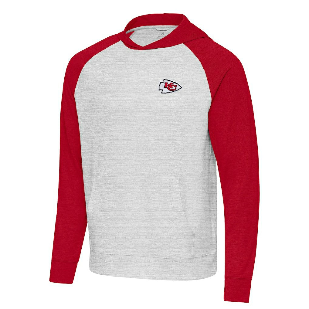 Kansas City Chiefs Antigua Urgent Pullover Hoodie - Red/Gray cheap