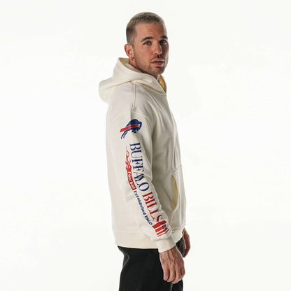 Buffalo Bills The Wild Collective Unisex Stacked Graphic Sleeve Fleece Hoodie - Cream discount