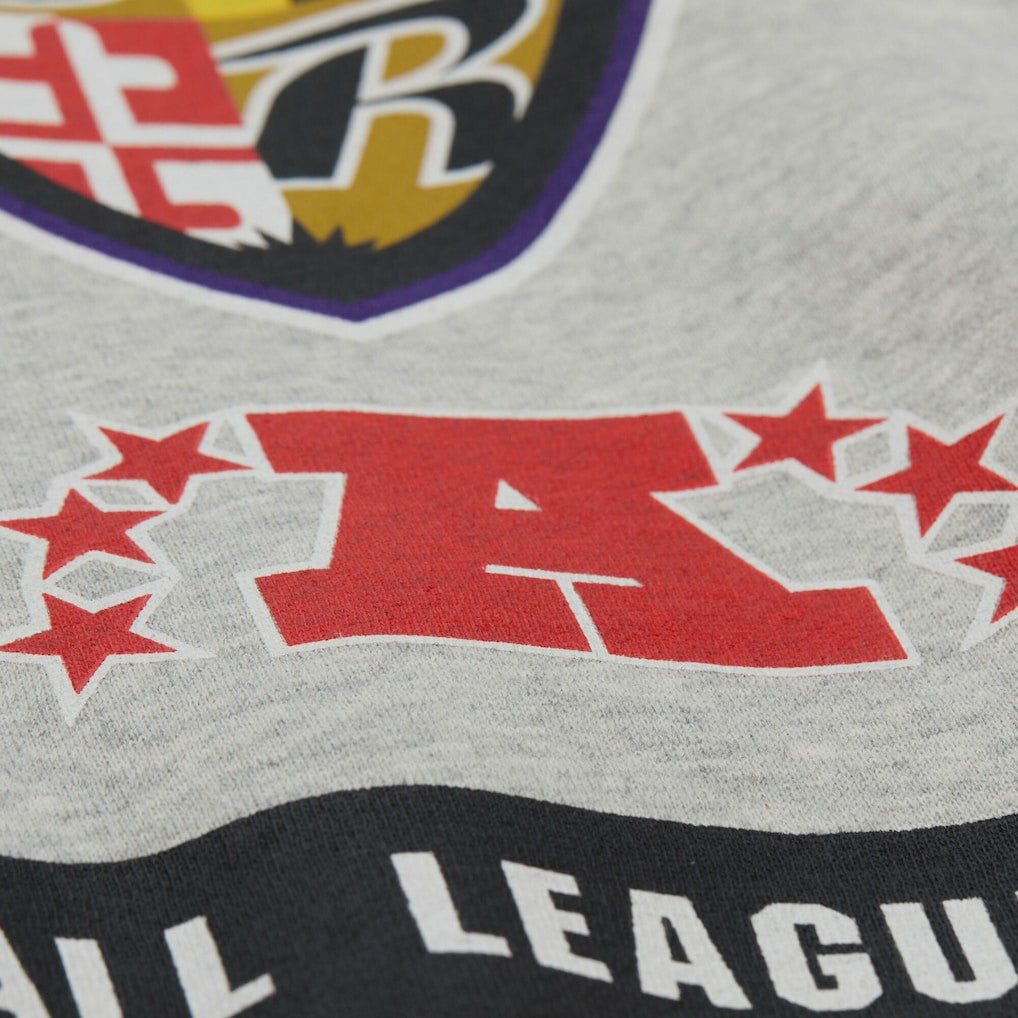 Baltimore Ravens All Over Print Vintage Fleece Crewneck Sweatshirt - Heather Gray online